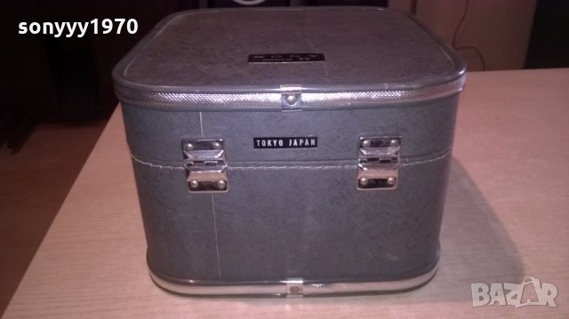 sony-made in japan-ретро куфар-22х22х16см-внос швеицария, снимка 11 - Колекции - 23069002