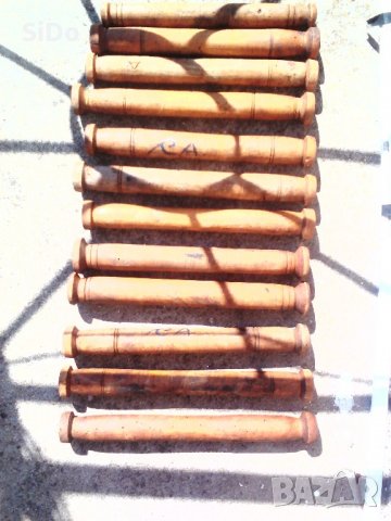 Чекрък за предене на вълна от 1937г. и 4 бр.масури с размери от 27 до 33 см +2 вретена за предене, снимка 14 - Колекции - 22186162