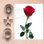 3 сета за направа на роза цветя рози и звезда Галакси метал резци форми за фондан тесто украса торта, снимка 1