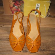 Елегантни оранжеви обувки 38 номер, снимка 1 - Дамски обувки на ток - 15305575