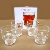 Стъклени шот чаши череп чашки за ракия 4бр/компл. шотове нестандартни чаши, снимка 13 - Кухненски принадлежности - 22407584