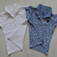 Комплект блузки с къс ръкав и якичка, марка Lupilu 98/104, снимка 1 - Детски Блузи и туники - 26098395