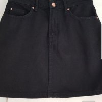 Дънкова пола H&M в черно, снимка 1 - Поли - 23705187