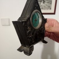 Немски механичен настолен часовник, снимка 2 - Антикварни и старинни предмети - 22879800