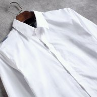 3.1 PHILLIP LIM WHITE PLAID PANEL Мъжка Риза size M, снимка 9 - Ризи - 12809982