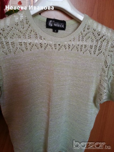 Плетена блуза с къс ръкав Никол, снимка 1