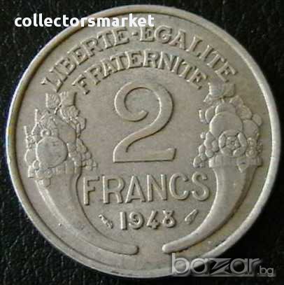 2 франка 1948, Франция, снимка 1