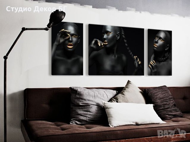 КАРТИНА Жена в черно и злато #181, снимка 1