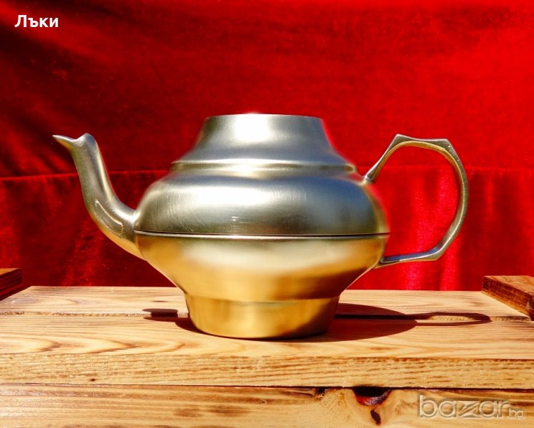 Старинен чайник от месинг, снимка 1