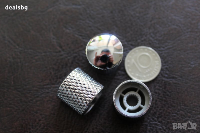 Метални копчета за потенциометри китара, бас, кубе, снимка 1