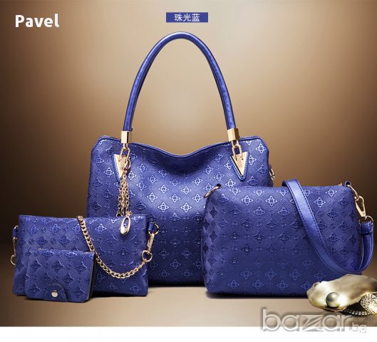 Елегантни Дамска Чанти Сет Кожен Комплект, снимка 3 - Чанти - 17065041