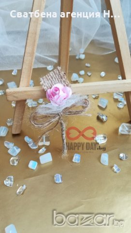 Сватбена бутониера за ревер Лейни, снимка 2 - Сватбени аксесоари - 21060943