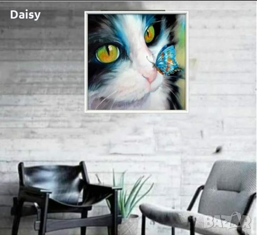 Диамантен гоблен "Сладко коте", снимка 2 - Гоблени - 25144983