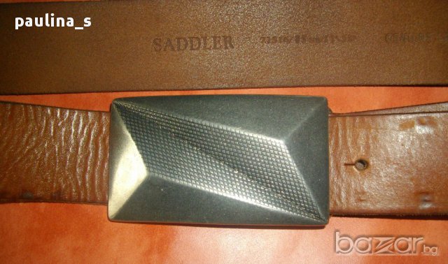 Колан "Saddler" genuine bull's leather / колан естествена кожа / голям размер , снимка 1 - Колани - 14991312