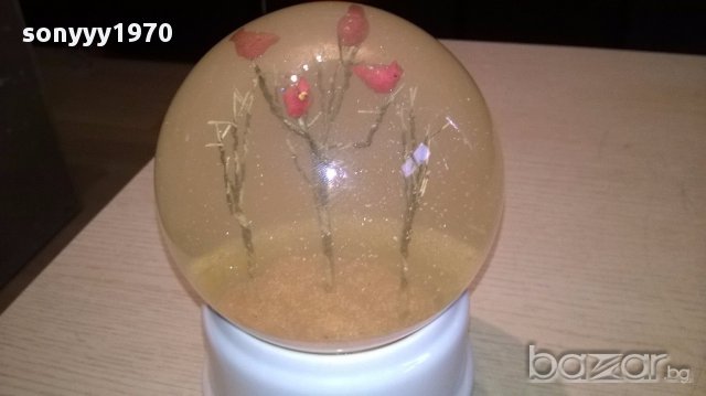 Преспапие с мелодия-механика-17/12см-внос англия, снимка 2 - Антикварни и старинни предмети - 14793350