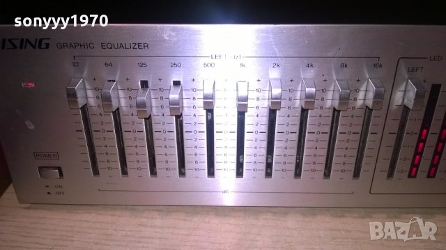 ПОРЪЧАН-rising eq-10 equalizer-made in japan-внос швеицария, снимка 8 - Ресийвъри, усилватели, смесителни пултове - 22189284