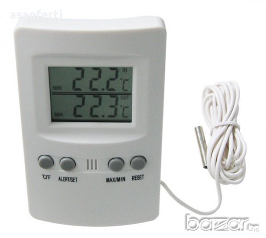 Дигитален термометър външна и вътрешна температура, снимка 1 - Други - 14855096