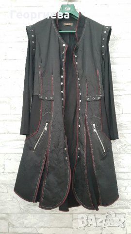 Манто/ Рокля в черно и червено, снимка 1