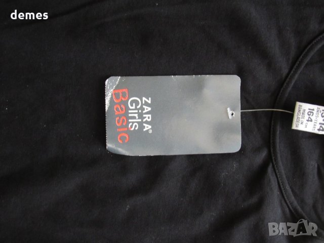  Черна блуза ZARA за момиче, размер 164, нова, снимка 6 - Детски Блузи и туники - 23915578