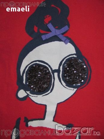 Next ефектен ватиран блузон с пайети за 7 год , снимка 4 - Детски Блузи и туники - 11160916