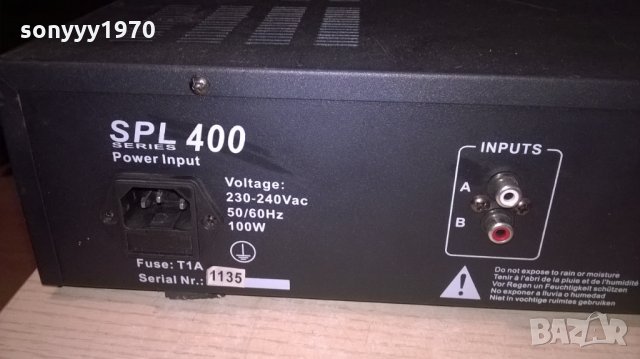 skytec spl400 stereo amplifier-внос швеицария, снимка 14 - Ресийвъри, усилватели, смесителни пултове - 22600320