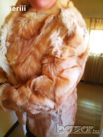 Палто от 100% естествена кожа от лисица, снимка 12 - Палта, манта - 11572087