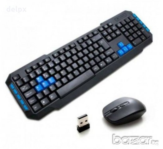 Комплект WB-8099 безжична клавиатура и безжична мишка USB, снимка 2 - Клавиатури и мишки - 20788507