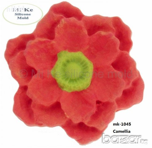3D молд форма силиконов цвете Камелия за декор украса торта фондан шоколад и др., снимка 2 - Форми - 15855181