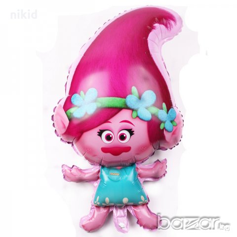 Trolls розов Трол Тролчета голям фолио фолиев балон хелий или въздух, снимка 2 - Други - 20460559