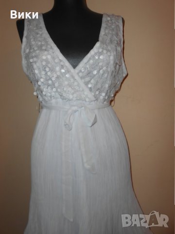 Бяла рокля Azara, снимка 11 - Рокли - 22643590