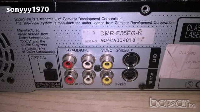 Panasonic dmr-e55 dvd recorder-за ремонт-внос швеицария, снимка 11 - Ресийвъри, усилватели, смесителни пултове - 17995327