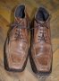 Manfield мъжки кожени обувки естествена кожа светло кафяви, снимка 4