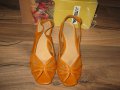 Елегантни оранжеви обувки 38 номер