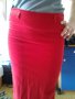 страхотна наситено червена елегантна пола, снимка 1 - Поли - 8777209