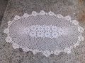 бяла плетена покривка, снимка 1 - Декорация за дома - 21515472