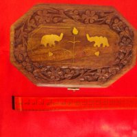 Красива Стара Индийска Кутия за Бижута, снимка 5 - Антикварни и старинни предмети - 20736994
