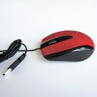 Оптична мишка червена USB DPI=800, снимка 1 - Клавиатури и мишки - 17441136