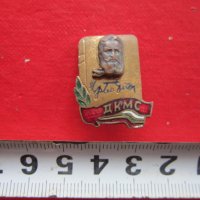 Стара значка знак  ДКМС бронз емайл ранен соц, снимка 2 - Колекции - 25471495