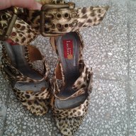 леопардови сандали номер 39 с висок ток, снимка 10 - Сандали - 7341668