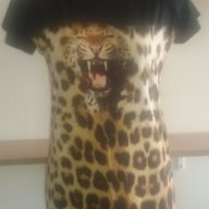 Дамска рокля черна с тигрова шарка М *, снимка 1 - Рокли - 15310454