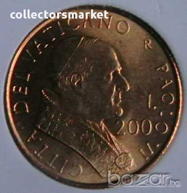 200 лири 2001, Ватикан, снимка 1
