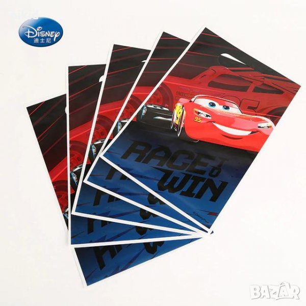 10 бр торбички черен фон Макуин Маккуин колите McQueen cars за сладки подарък рожден ден парти, снимка 1