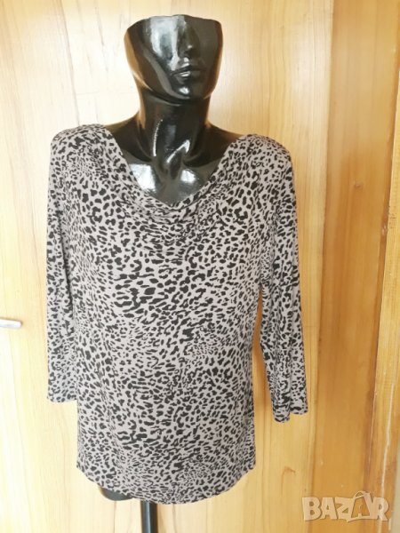 Блуза от трико с леопардов принт Л, снимка 1
