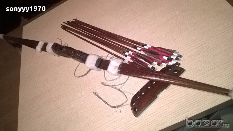 Ретро колекция-нов лък с 10 стрели-106см-внос швеицария, снимка 1