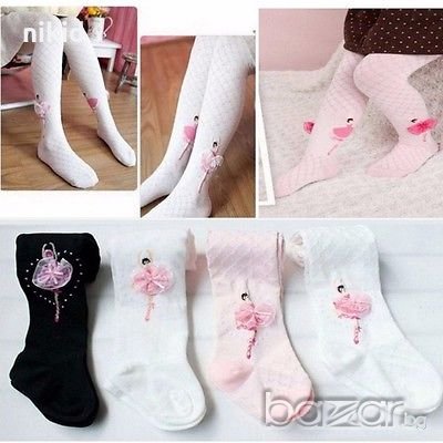 детски плътен чорапогащник балерина с пачка, снимка 1