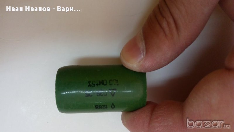 Мощен Руски резистор 100 ома, 25 вата ПЕБ-25 и други мощни резистори , снимка 1