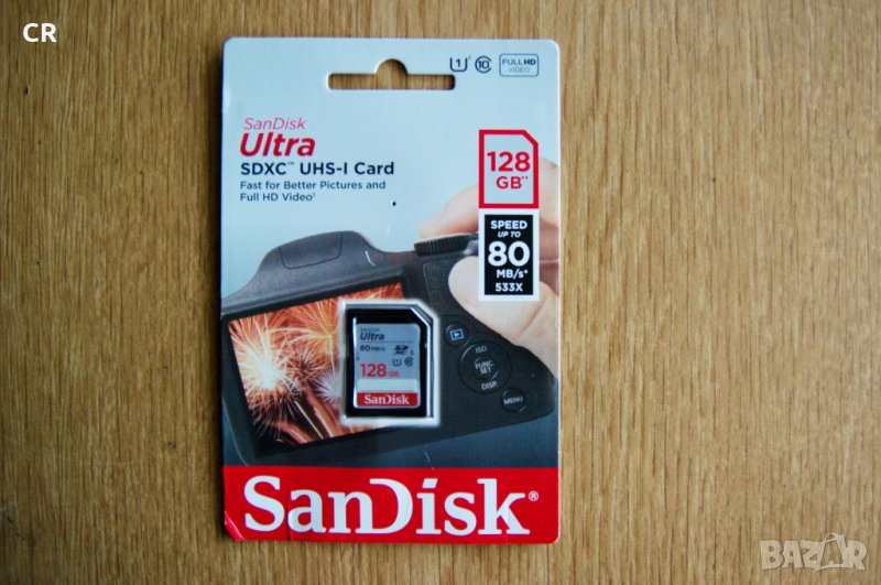 SanDisk Ultra SDXC 128GB 80MB/s UHS-I карта памет, снимка 1