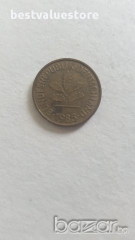 Монета 5 Немски Пфенига 1985г. / 1985 5 German Pfennig Coin KM# 107 J# 382 Schön# 105, снимка 2 - Нумизматика и бонистика - 15813586