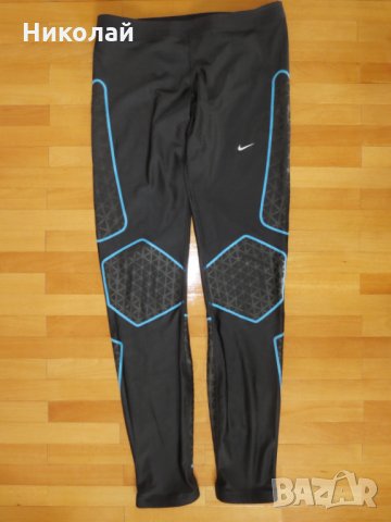 Nike Dri-Fit Running Long Tights L Black-Blue, снимка 4 - Клинове - 19065620