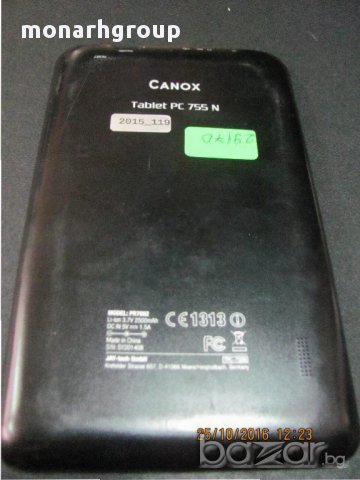Таблет Canox PC755N / за части, снимка 2 - Таблети - 16189663